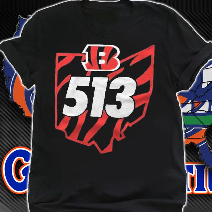 Cincinnati Bengals black hometown collection 513 T-shirt shirt