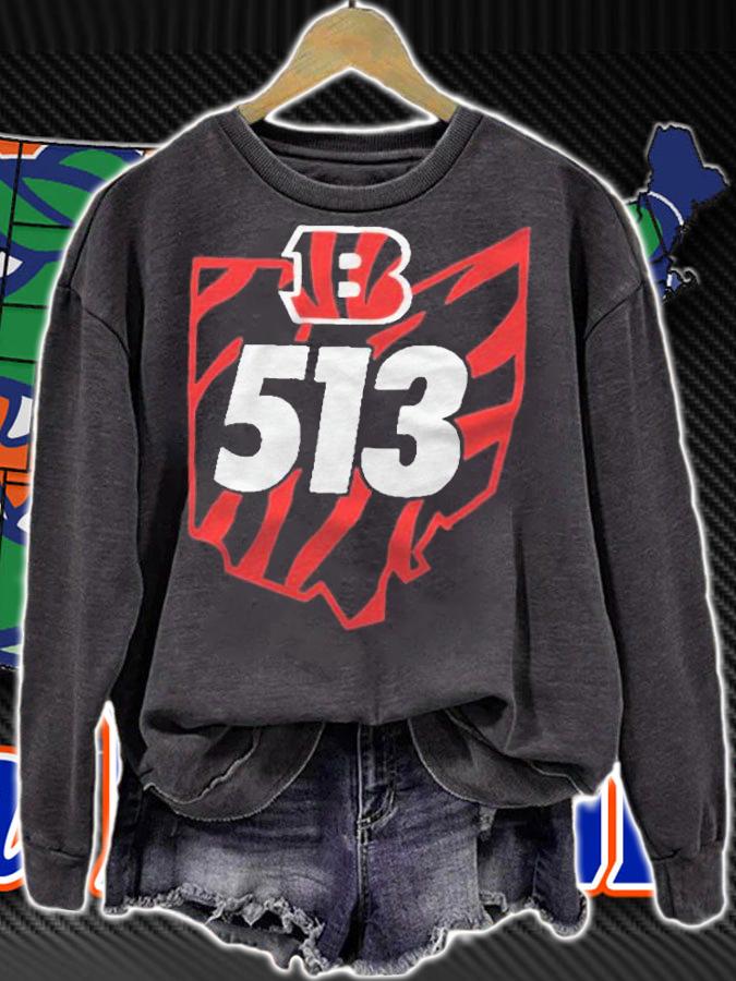 Cincinnati Bengals black hometown collection 513 T-shirt sweatshirt