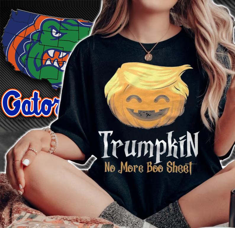 New Design trumpkin No More Boo Sheet Halloween Costume T-Shirt woman shirt