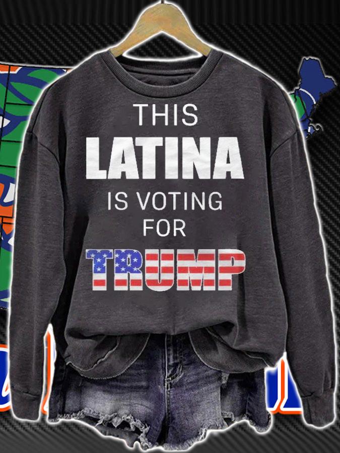 Womens Latinos For Trump 2024 Election President Hispanic Women Shirt sweatshirt