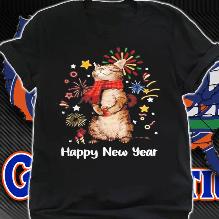 Happy New Year Funny Happy Meow Year Cat Lover Shirt