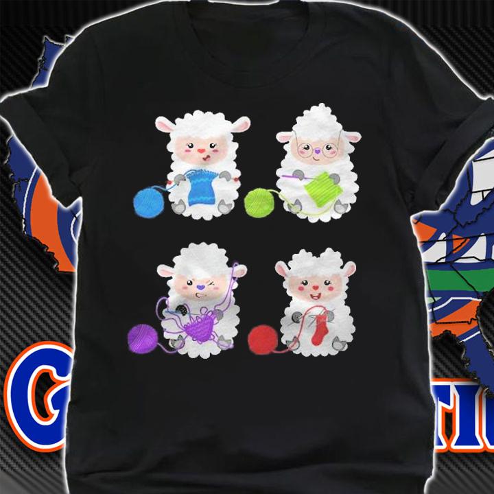Knit Crochet Knitter Gift Crocheting Sheep Knitting Lover Raglan Baseball Shirt