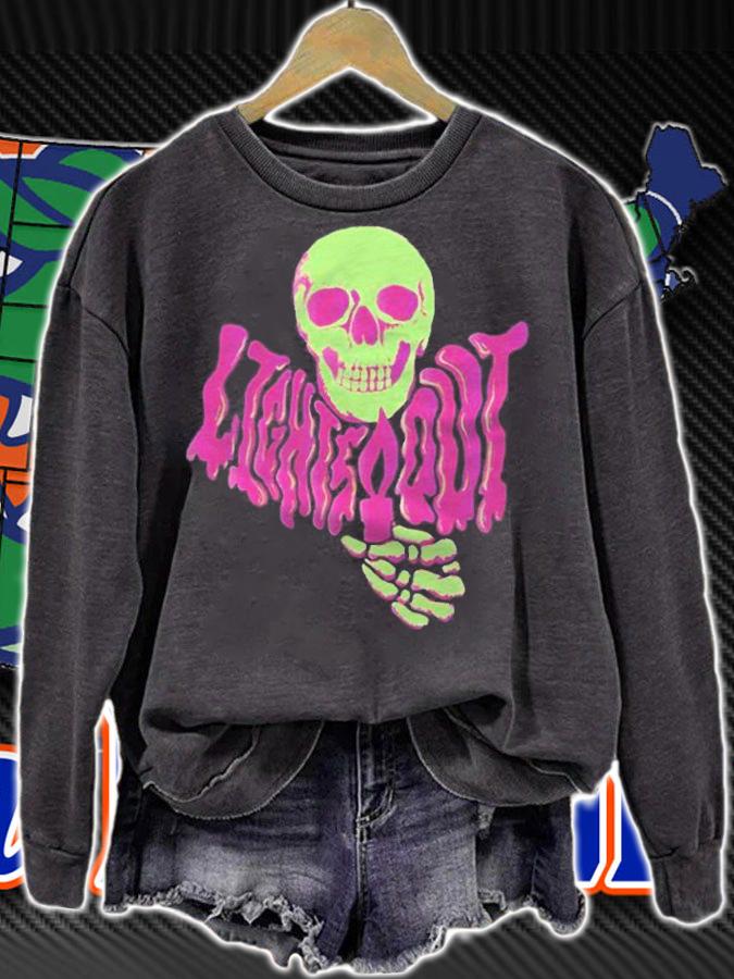 Lights out podcast Skull T-shirt sweatshirt
