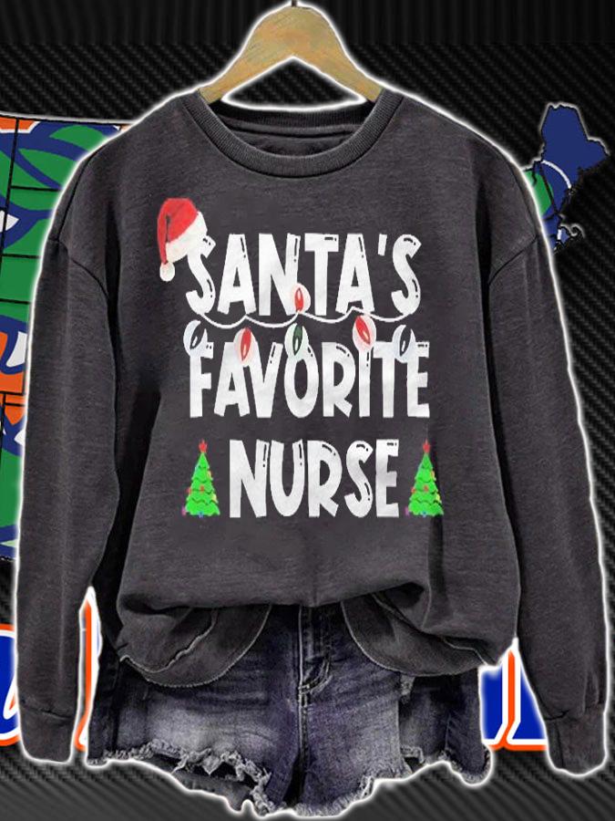 Merry Christmas Cookie Nurse Stethoscope Snow Santa Hat Shirt sweatshirt