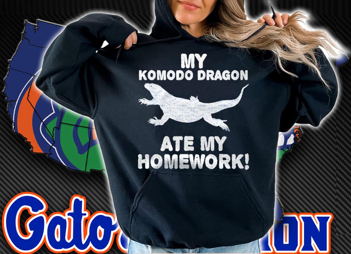 My Komodo Dragon Ate My Homework Lizard Back To School Kid Shirt