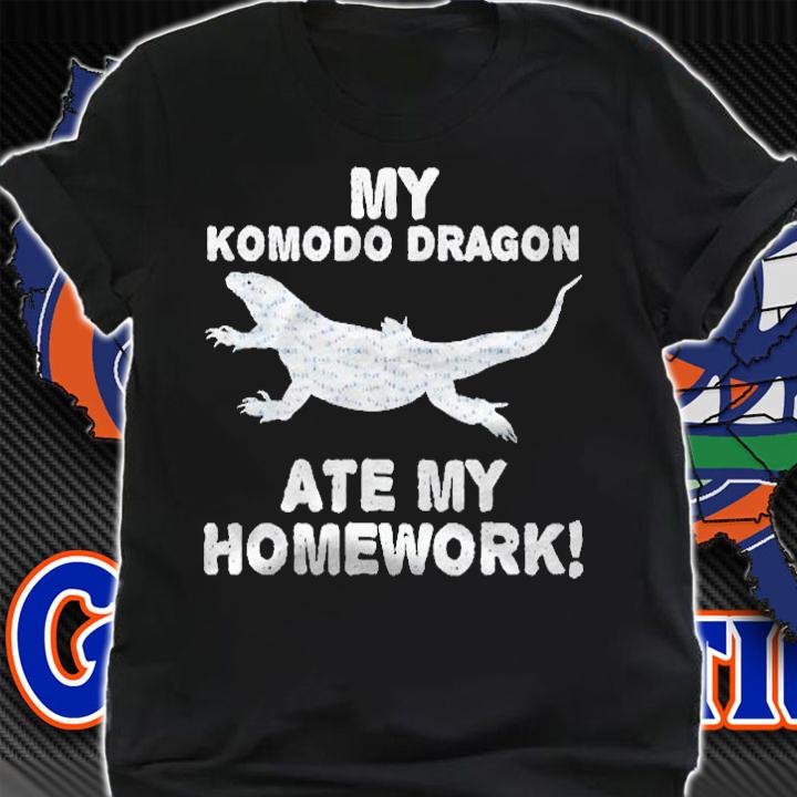 My Komodo Dragon Ate My Homework Lizard Back To School Kid Shirt