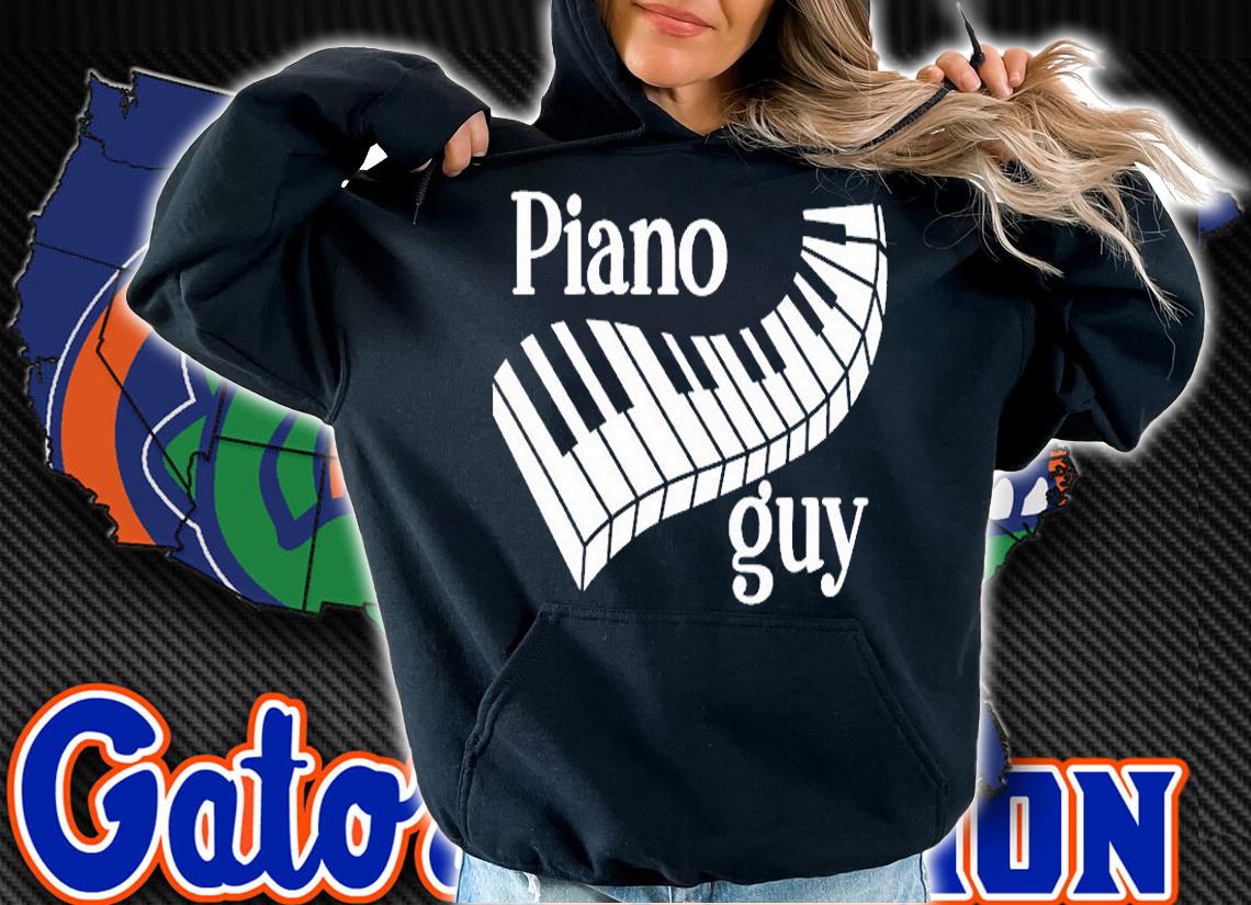 Piano Guy Mens Artistic Piano Keys Keyboard Player T-Shirt