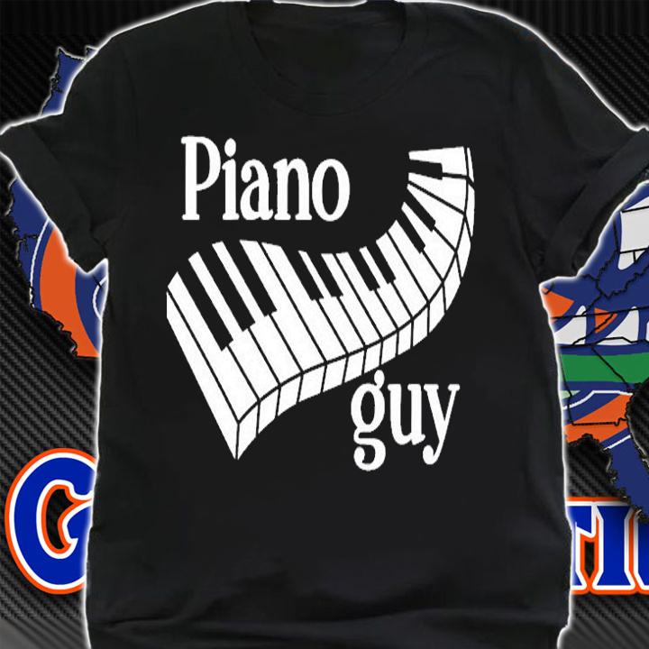 Piano Guy Mens Artistic Piano Keys Keyboard Player T-Shirt