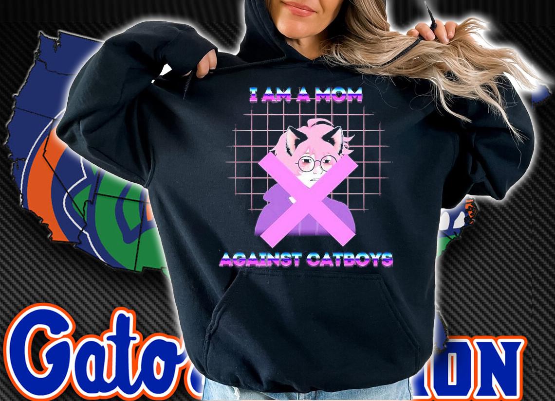 Vaporwave I Am A Mom Against Cat Boys T-Shirt hoodie