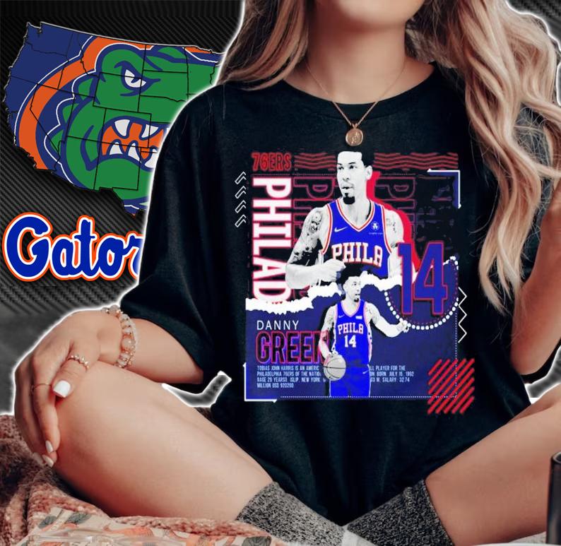 Danny Green Basketball Paper Poster 76ers shirt