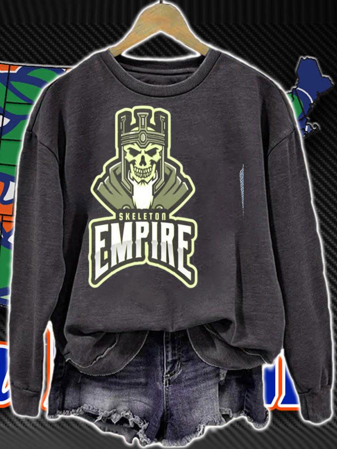 Halloween Skeleton Empire King Emperor Relaxed Fit T-shirt