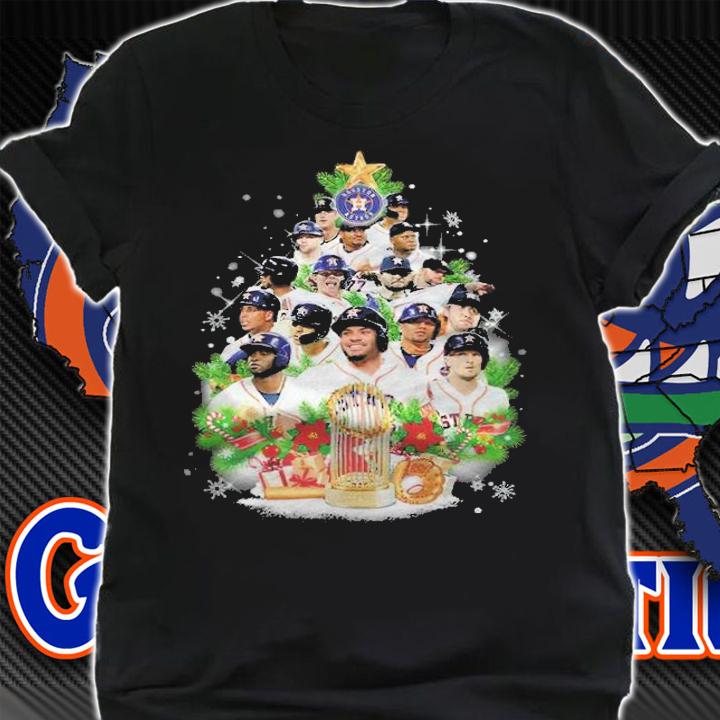 Houston Astros Baseball Team Christmas Tree Shirt shirt
