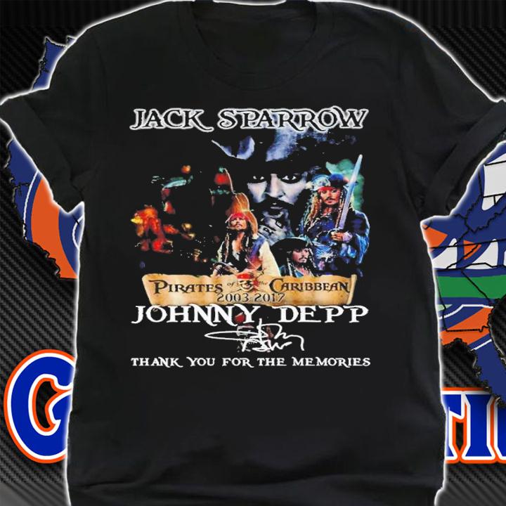 Jack Sparrow Pirates of the Caribbean Johnny Depp signature shirt