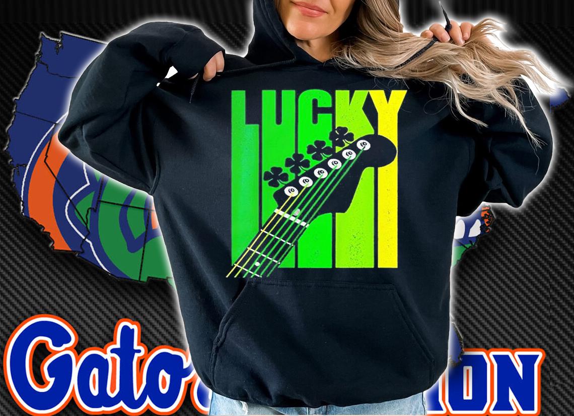 Lucky Irish Shamrock Guitar St Patrick's Day T-Shirt hoodie