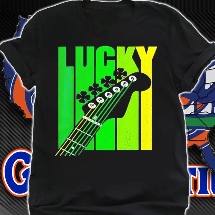 Lucky Irish Shamrock Guitar St Patrick's Day T-Shirt shirt
