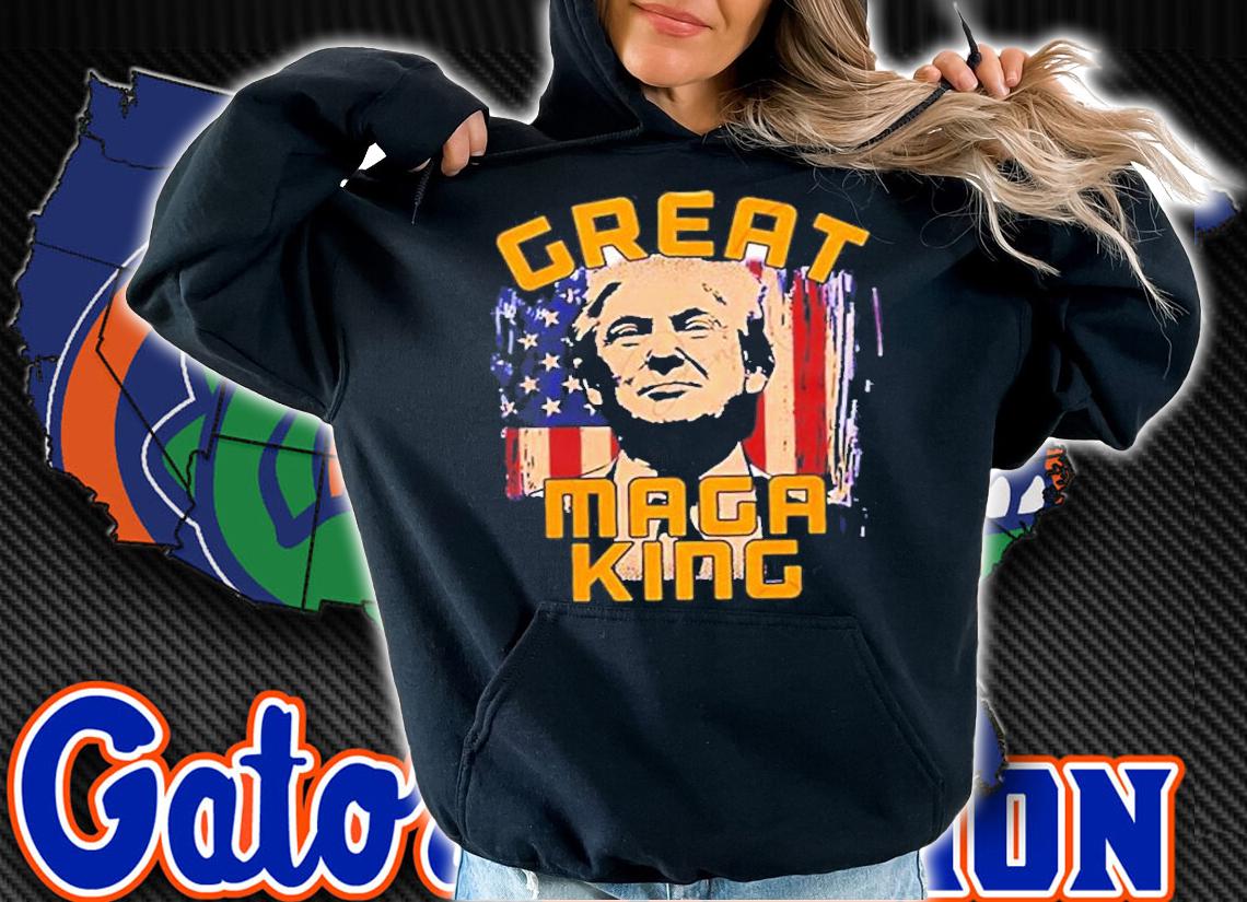 The Great Maga King Trump America Flag Style T-Shirt