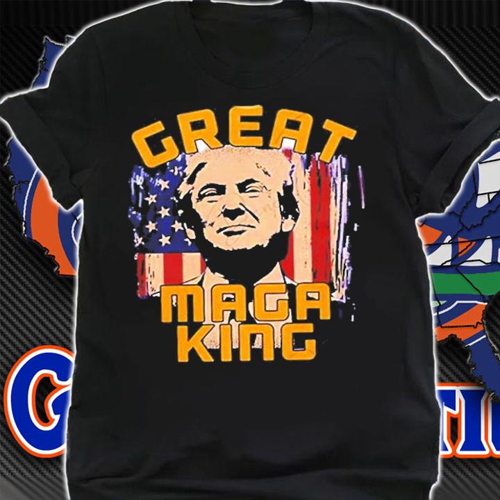 The Great Maga King Trump America Flag Style T-Shirt