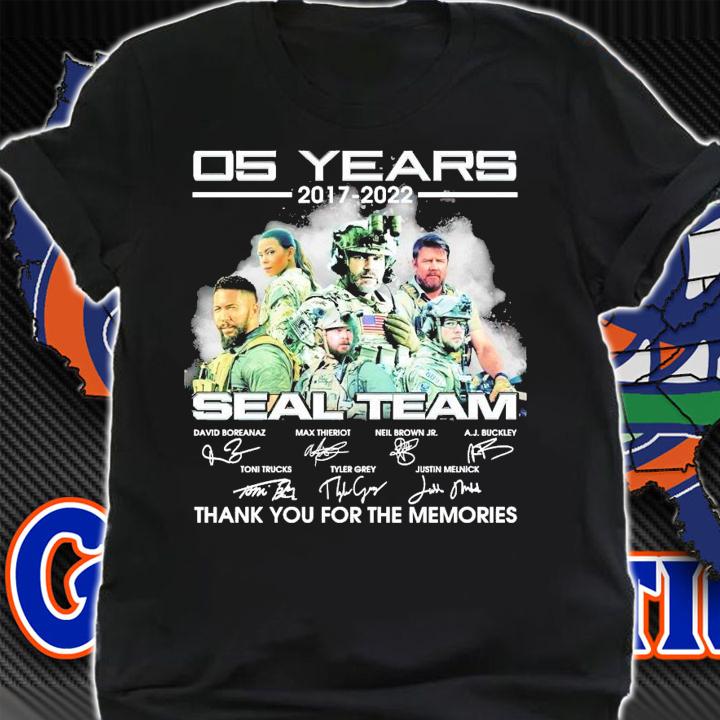 05 years 2017 2022 Seal Team signatures t-shirt shirt