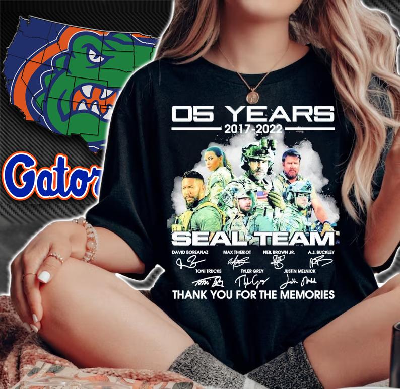 05 years 2017 2022 Seal Team signatures t-shirt woman shirt