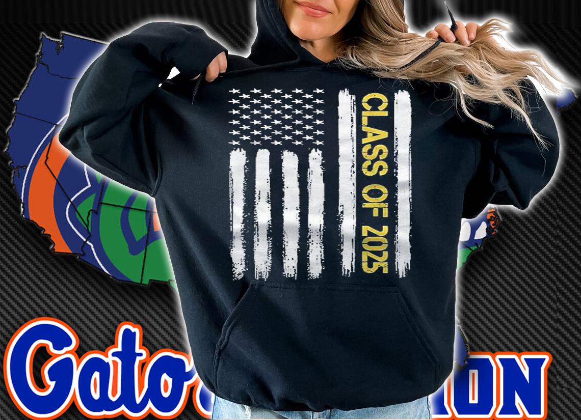 Class Of 2025 Senior Patriotic American Flag Graduation Gift Pullover Shirt hoodie