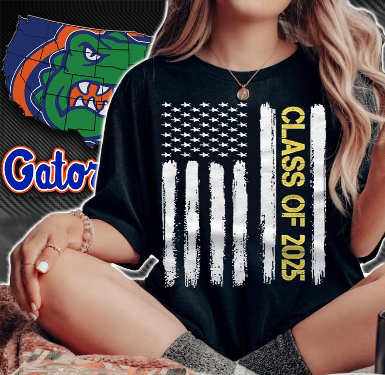 Class Of 2025 Senior Patriotic American Flag Graduation Gift Pullover Shirt woman shirt