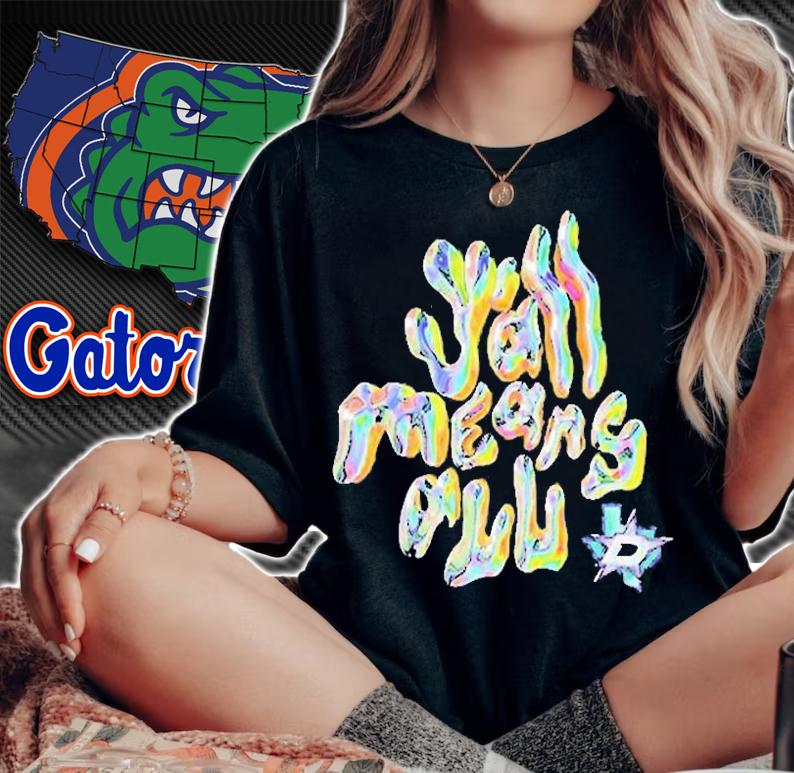 Dallas Stars Yall Means All T-Shirt woman shirt