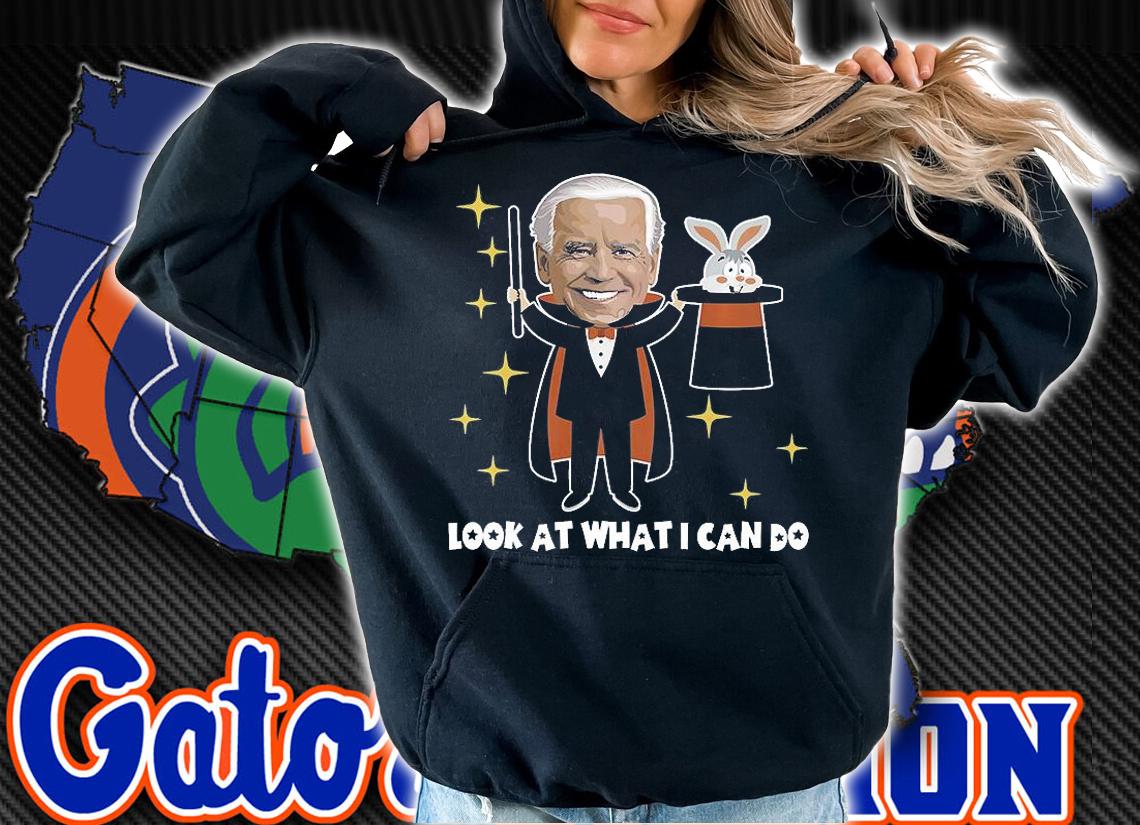 Funny Joe Biden Pulling A Rabbit Out Of His Hat Magician T-Shirt hoodie