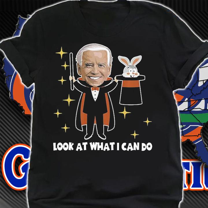 Funny Joe Biden Pulling A Rabbit Out Of His Hat Magician T-Shirt shirt