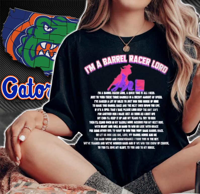 Im A Barrel Racer Lord  Barrel Racing Prayer Shirt woman shirt