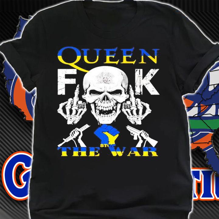 Skull Queen Fuck Stop The War Ukraine Shirt