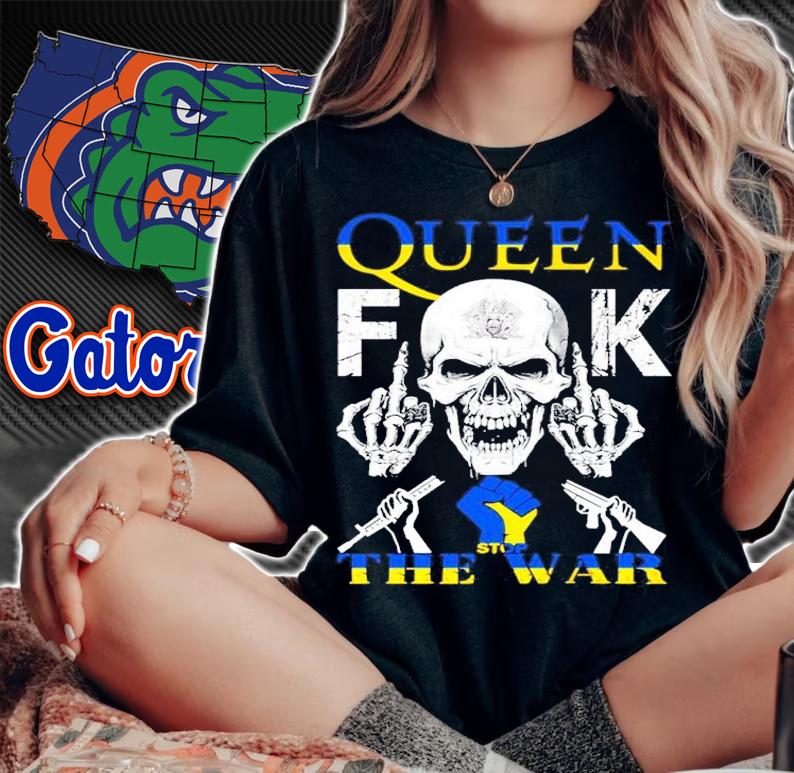 Skull Queen Fuck Stop The War Ukraine Shirt