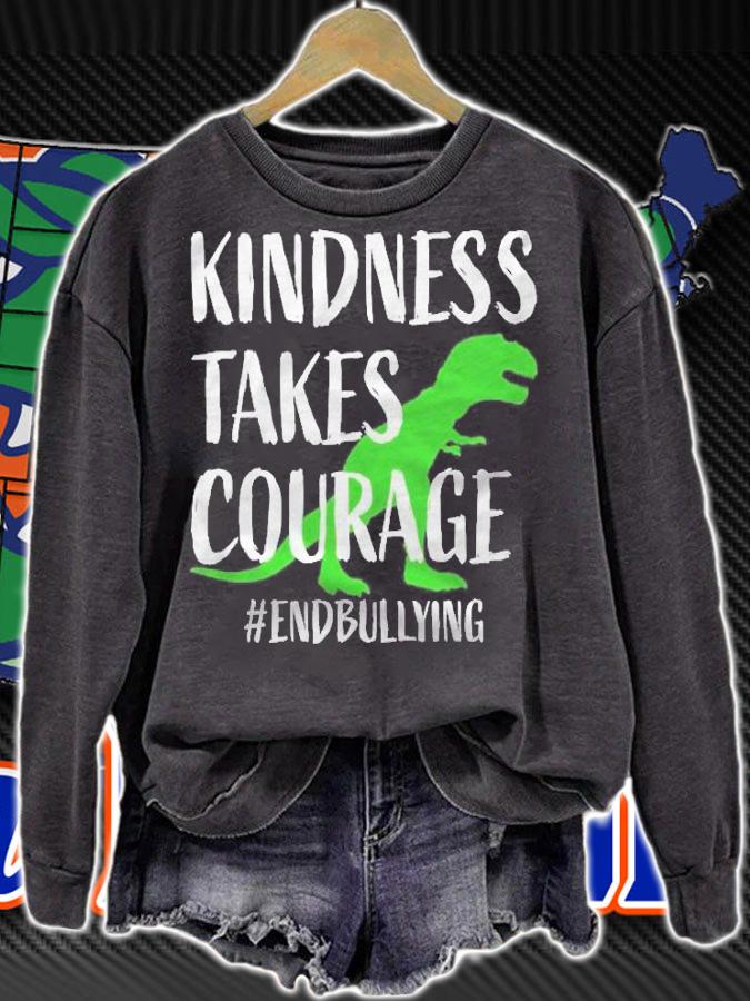 Unity Day Shirt Orange Kids T Rex Kindness Anti Bullying Shirt sweatshirt