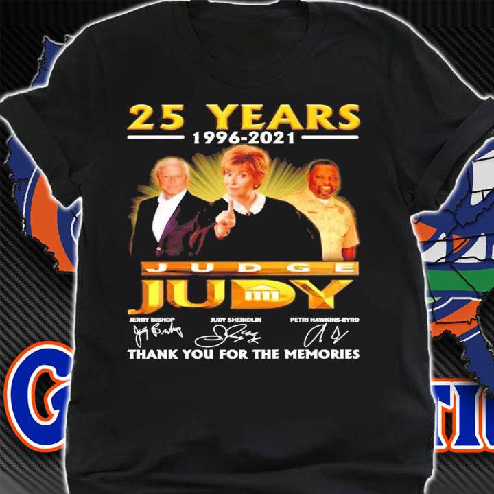 25 years 1996-2021 Judge Judy signatures t-shirt