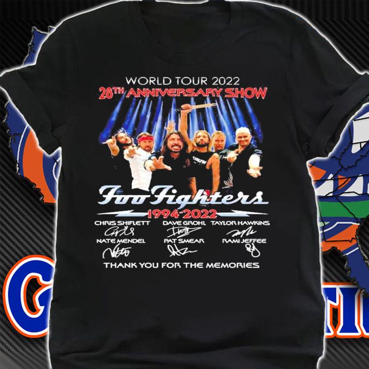 28th anniversary show Foo Fighters 1994-2022 signatures t-shirt