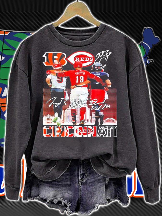 Cincinnati Bengals Burrow Votto And Ridder Signatures Shirt sweatshirt