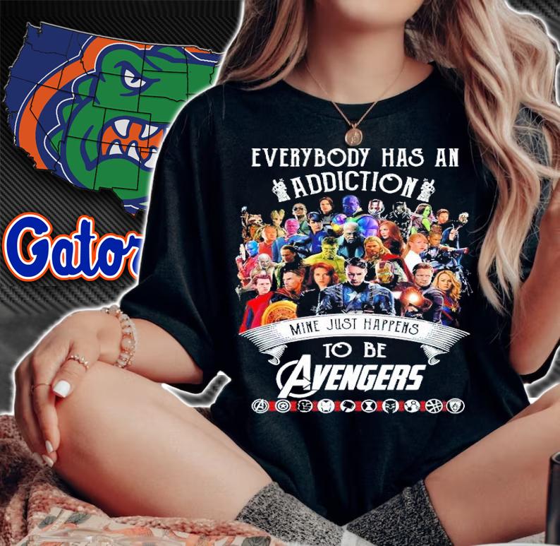 Everybody has an addiction mine just happens to be Avengers shirt woman shirt