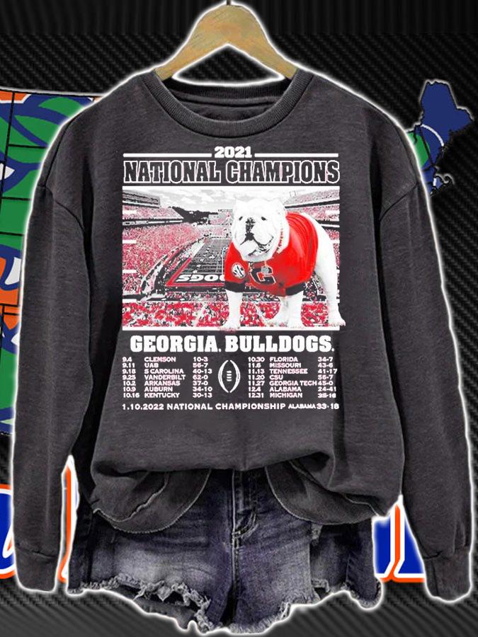 Georgia Bulldogs College Football Playoff 2021 National Champions Recap T-Shirt sweatshirt