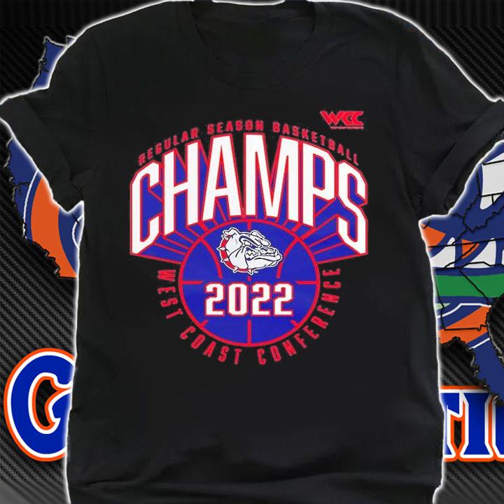 Gonzaga Bulldogs 2022 WCC Men's Basketball Regular Season Champions T-Shirt shirt