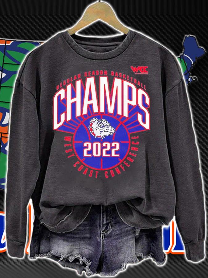 Gonzaga Bulldogs 2022 WCC Men's Basketball Regular Season Champions T-Shirt sweatshirt