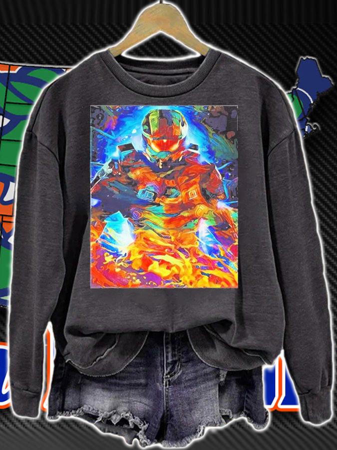 Halo  Colorful Chief Fire T-Shirt sweatshirt