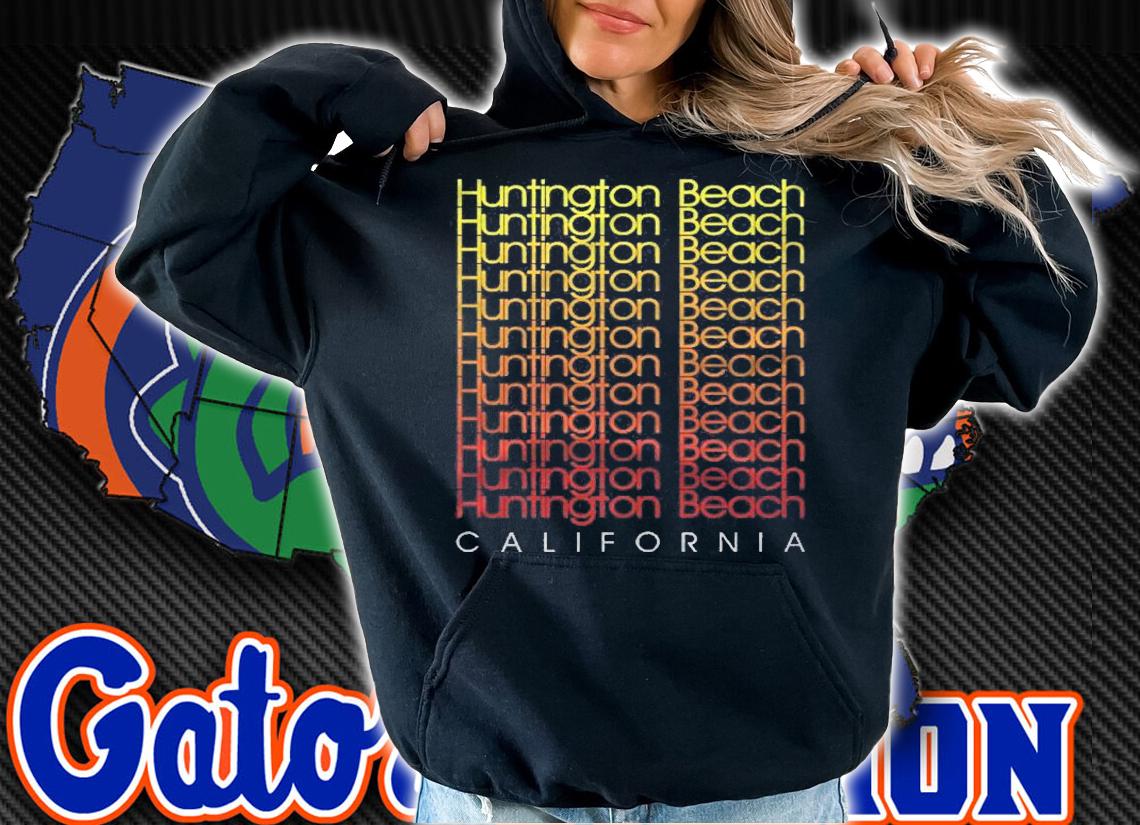 Huntington Beach California Vintage Retro Pullover Shirt hoodie