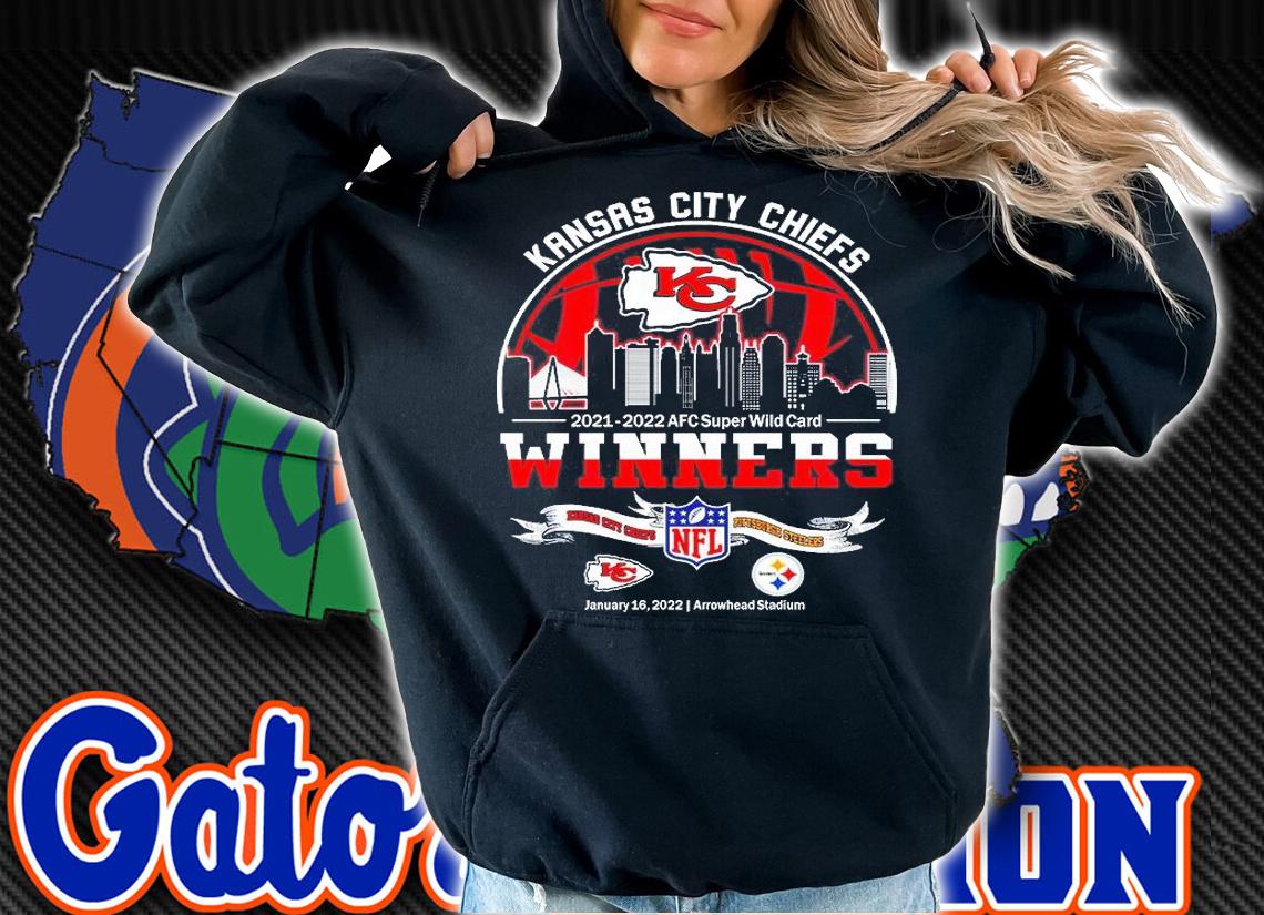 Kansas City Chiefs 2021 2022 AFC Super Wild Card winners Kansas City Chiefs vs Pittsburgh Steelers shirt hoodie