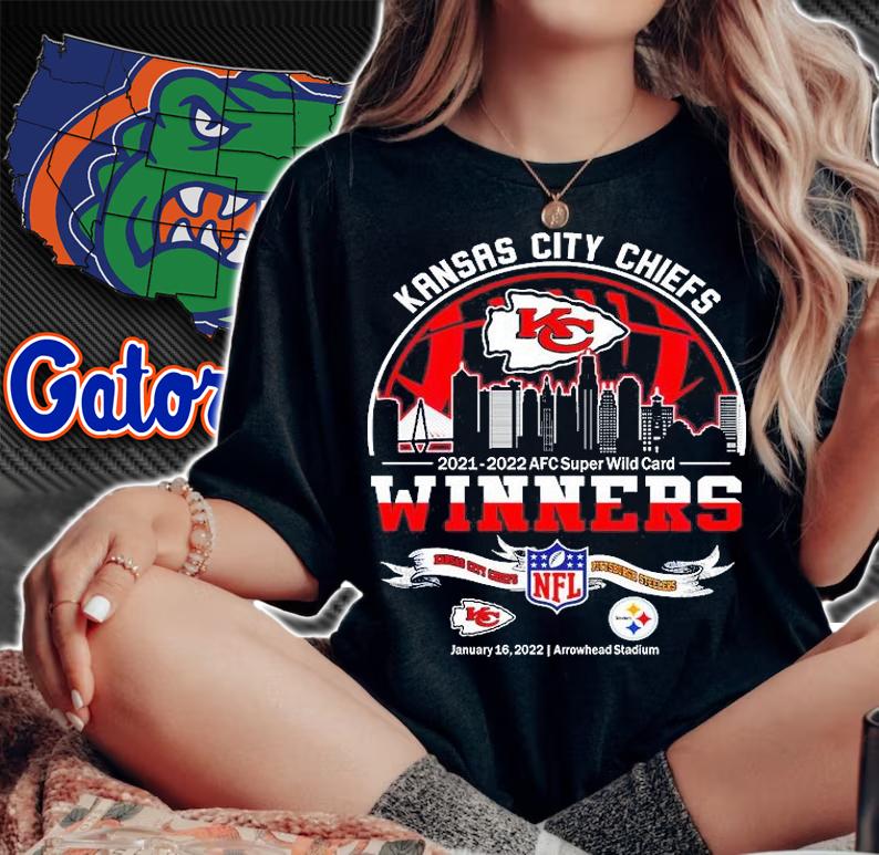 Kansas City Chiefs 2021 2022 AFC Super Wild Card winners Kansas City Chiefs vs Pittsburgh Steelers shirt woman shirt