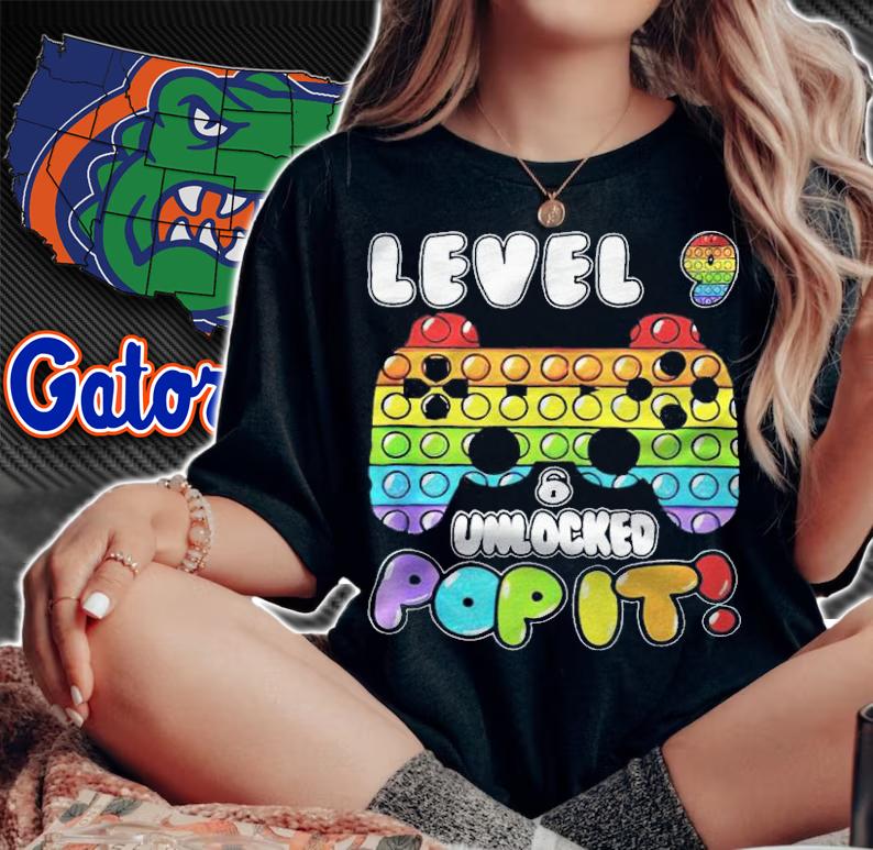 Level 9 unlocked pop it T-shirt woman shirt