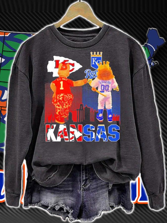 Mascot Kansas City Chiefs Vs Kansas City Royal Shirt sweatshirt