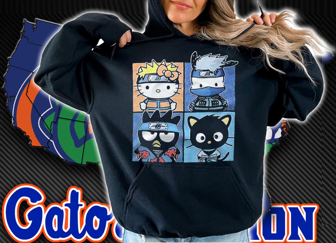 Naruto Hello Kitty and friends character T-shirt
