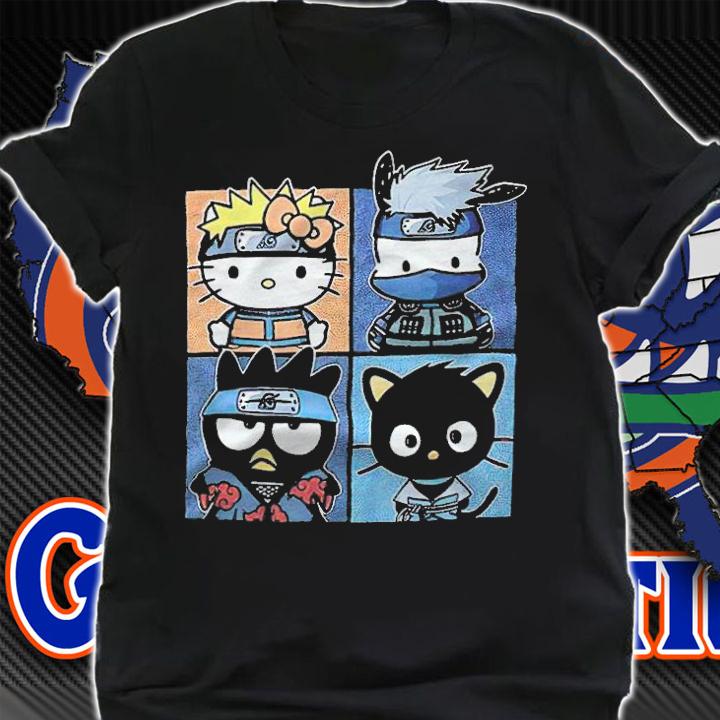 Naruto Hello Kitty and friends character T-shirt