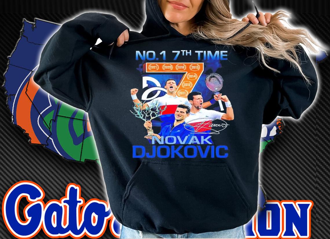 No.1 7th Time Novak Djokovic Signatures Shirt hoodie