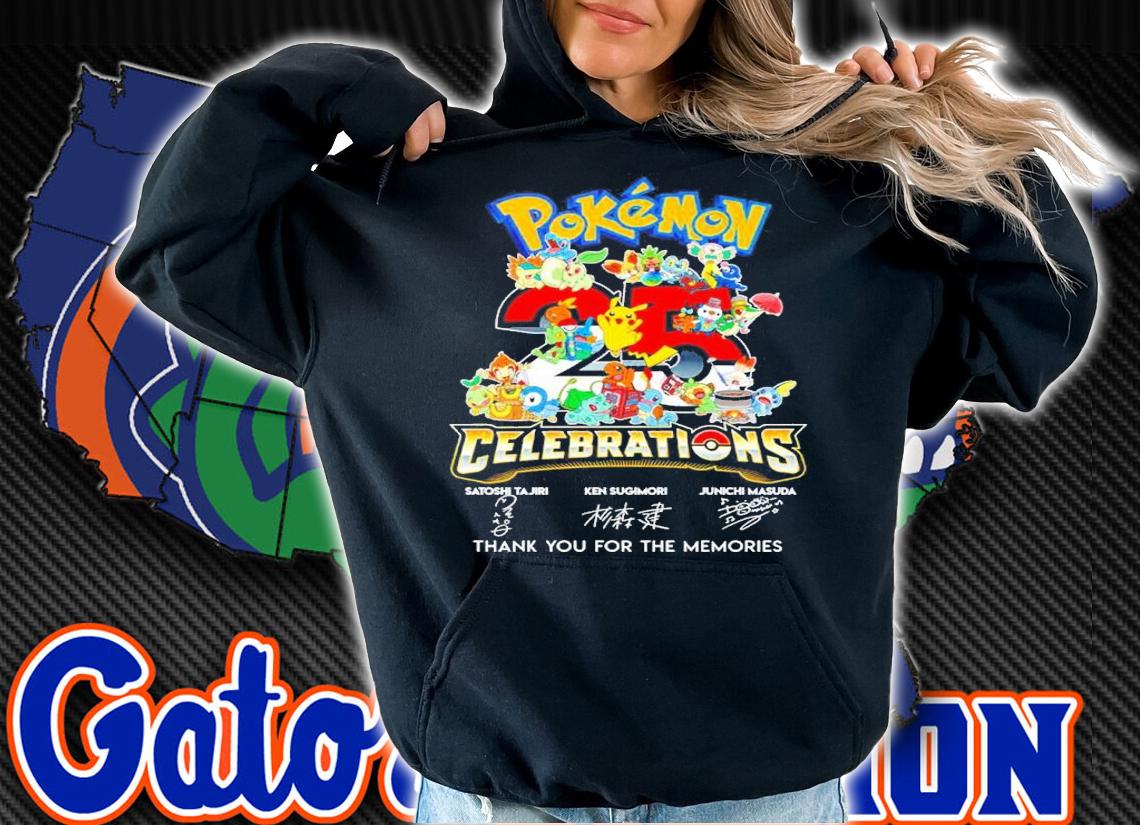 Pokemon 25th Celebrations Signatures Thank You For The Memories Shirt