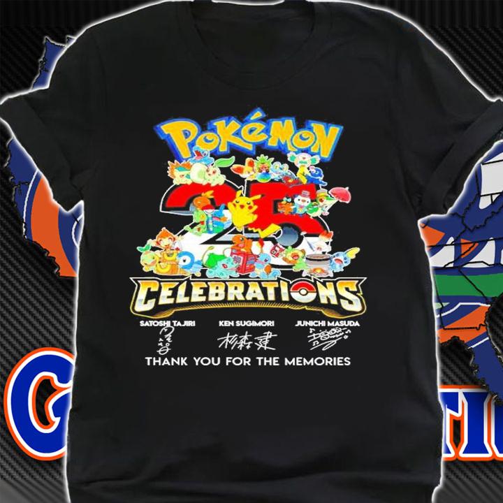 Pokemon 25th Celebrations Signatures Thank You For The Memories Shirt